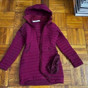 Lululemon Bright Magenta Puffy Puffer Coat Knee length with bag 4